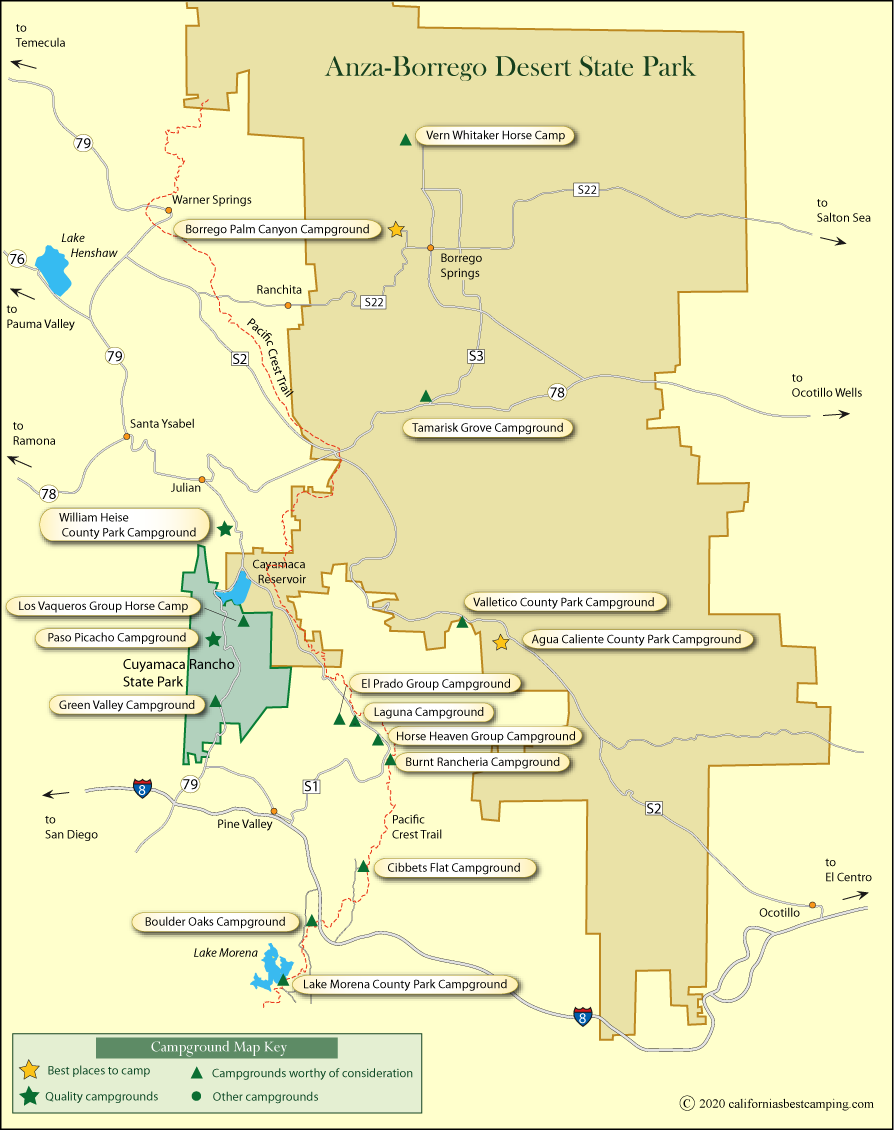 Anza Borrego Desert State Park Map - Maping Resources