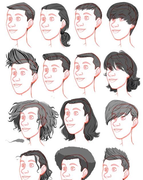 Hairstyles Drawing Male