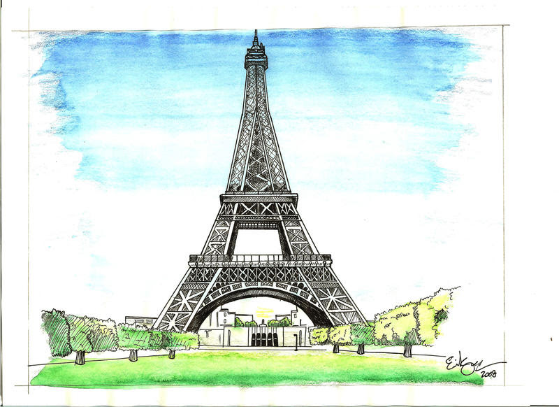 Download Wallpaper Eiffel Tower Cartoon | Download Kumpulan Wallpaper