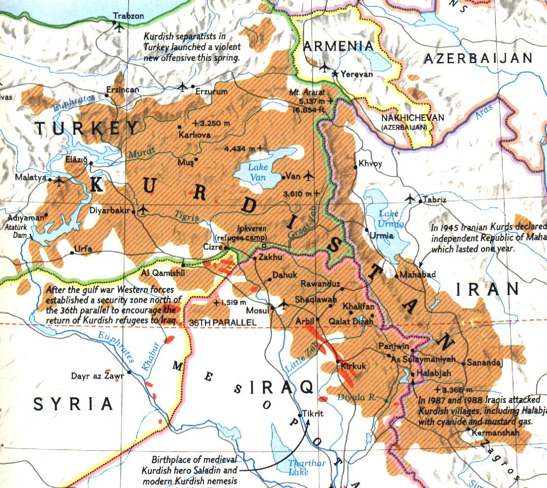 Donis blog: kurdistan map