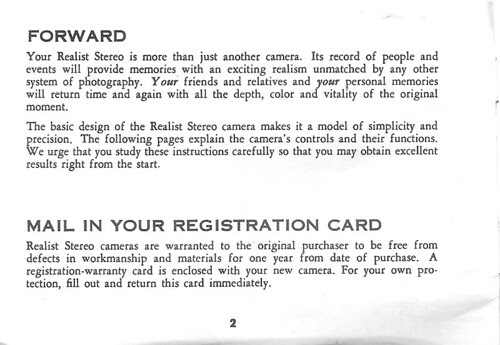 realist stereo camera instruction manual 2