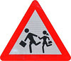 Warning Sign "Children" - standard Romanian shape