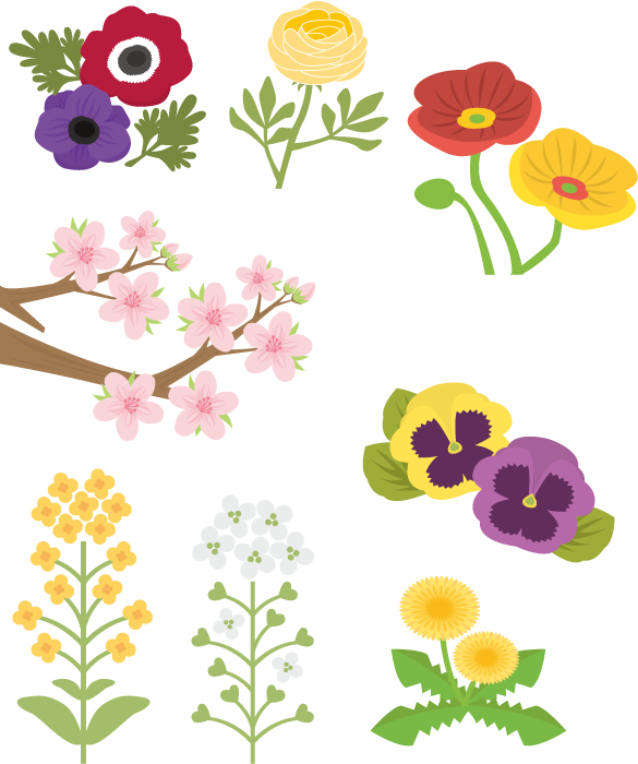 すべての美しい花の画像 無料ダウンロード春 花 イラスト