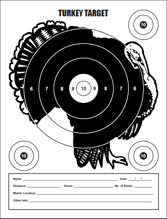 Printable Turkey Targets Pdf