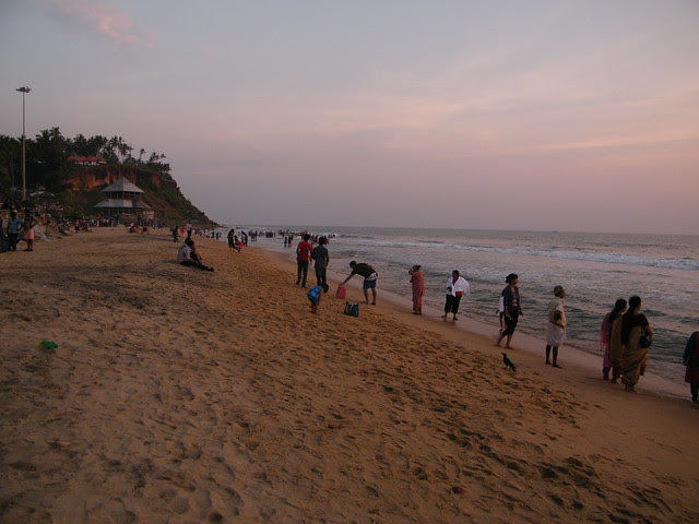 A view of Varkala Beach, Kerala