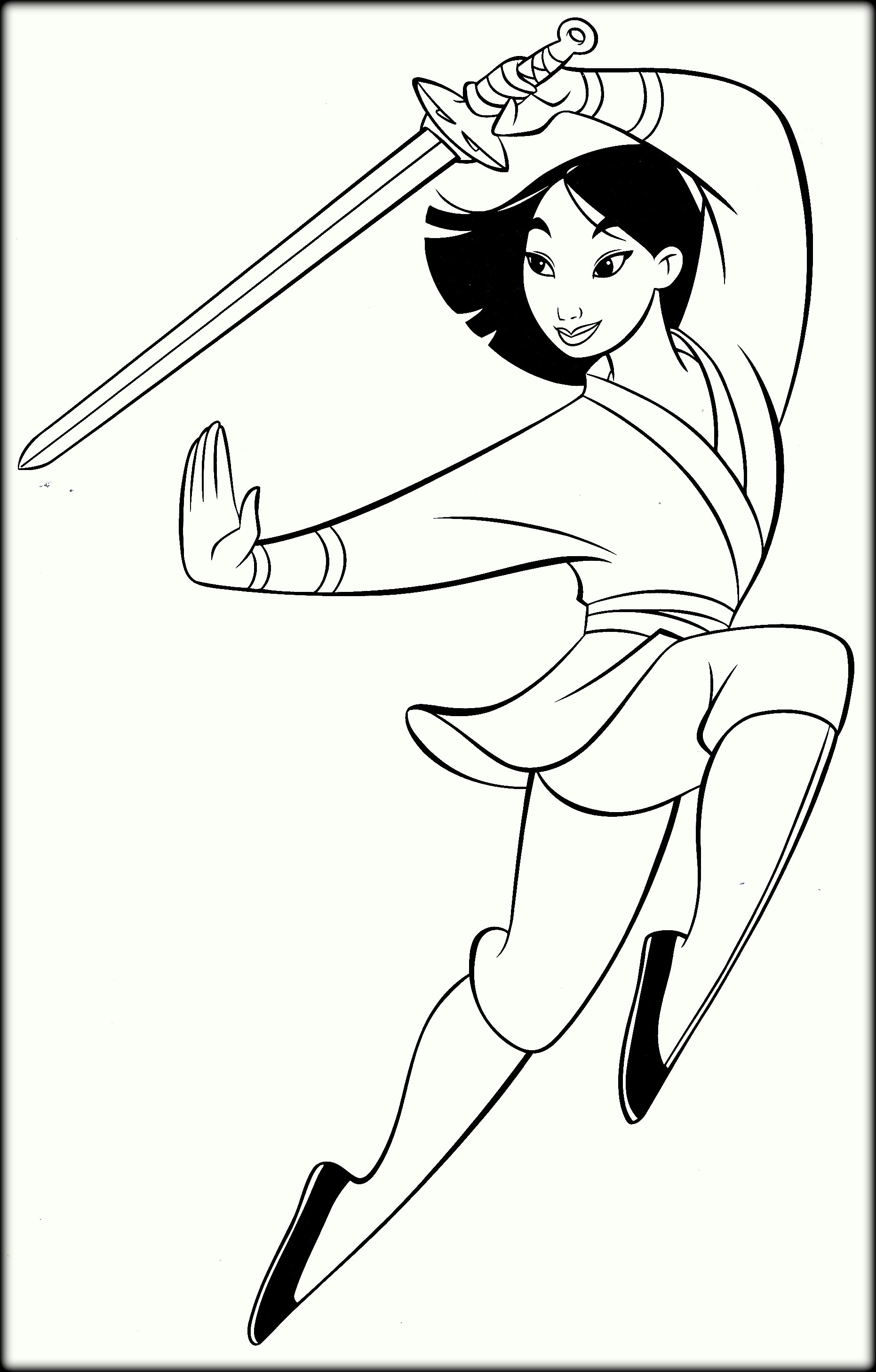 Disney Princess Coloring Pages Mulan - 200+ SVG PNG EPS DXF in Zip File