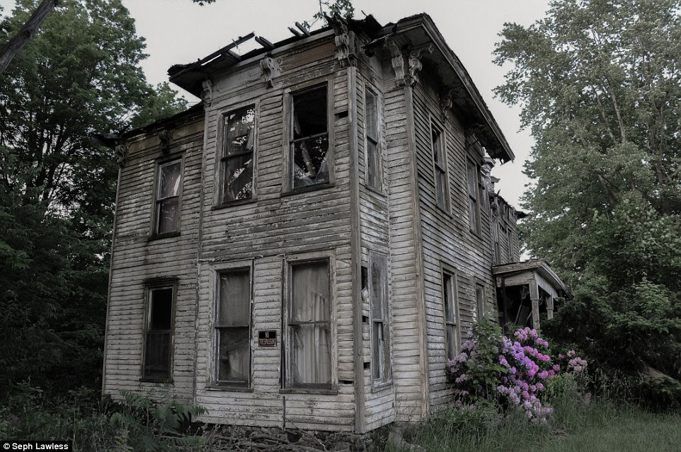 The Cater House Estates, Buffalo, New York. Home to local Sheriff Donald Caters, who shot himself after the home went into foreclosure in 1968. The house remained vacant and was said to have been haunted ever since - locals often heard voices on site. The home was demolished in late 2013 