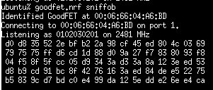 Bluetooth GoodFET OpenBeacon Sniffing