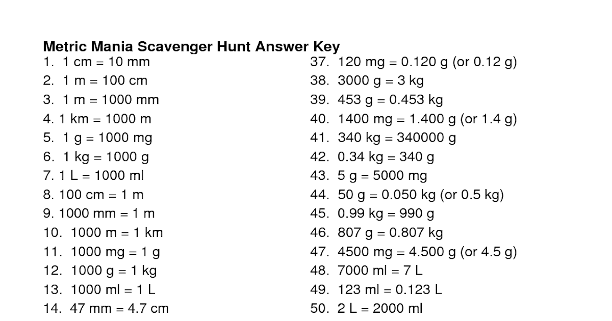 29 Metrics And Measurement Worksheet Answers - Worksheet Resource Plans