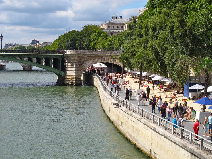 The Seine beach in Paris