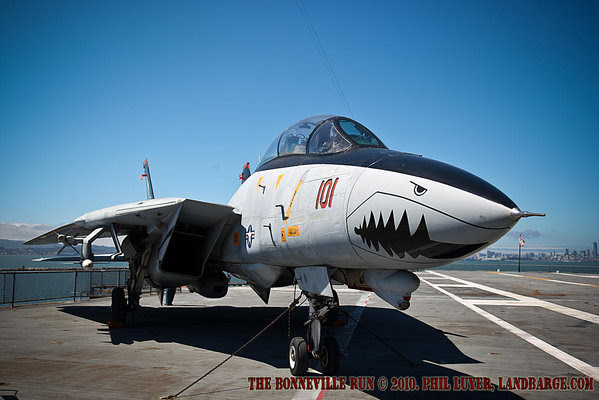 F14 Tomcat on the flight deck of the USS Hornet
