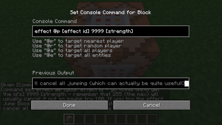What is the command to get all effects in Minecraft?