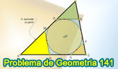 Problema de Geometría 141. Triangulo, Circunferencia Inscrita, Tangente, Paralela, Circunradios, Perímetros.