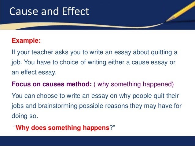 how to write a cause and effect essay