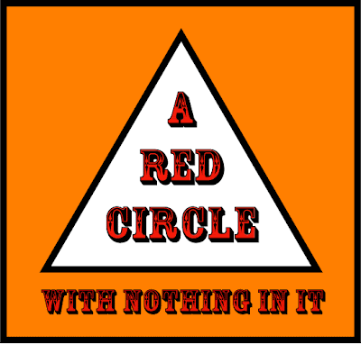a red  circle with nothing in it by allan revich