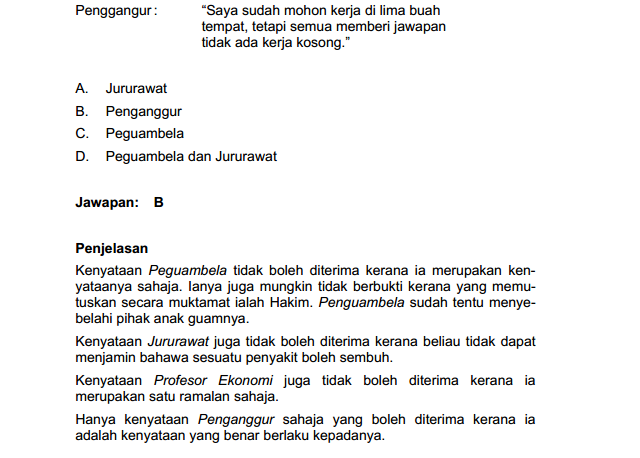 Contoh Soalan Psikometrik Pembantu Perikanan