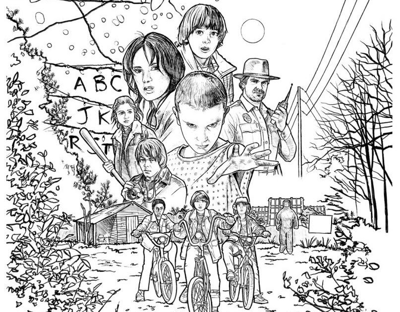 27 Stranger Things Coloring Pages ~ Kindergarteen Worksheets