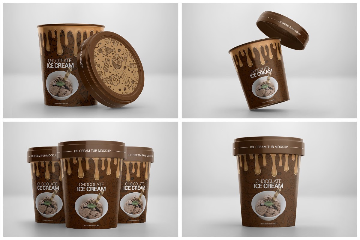 Download Frozen Food Packaging Mockup Ice Cream Tub Mockup In Packaging Mockups On Yellow Images Yellowimages Mockups