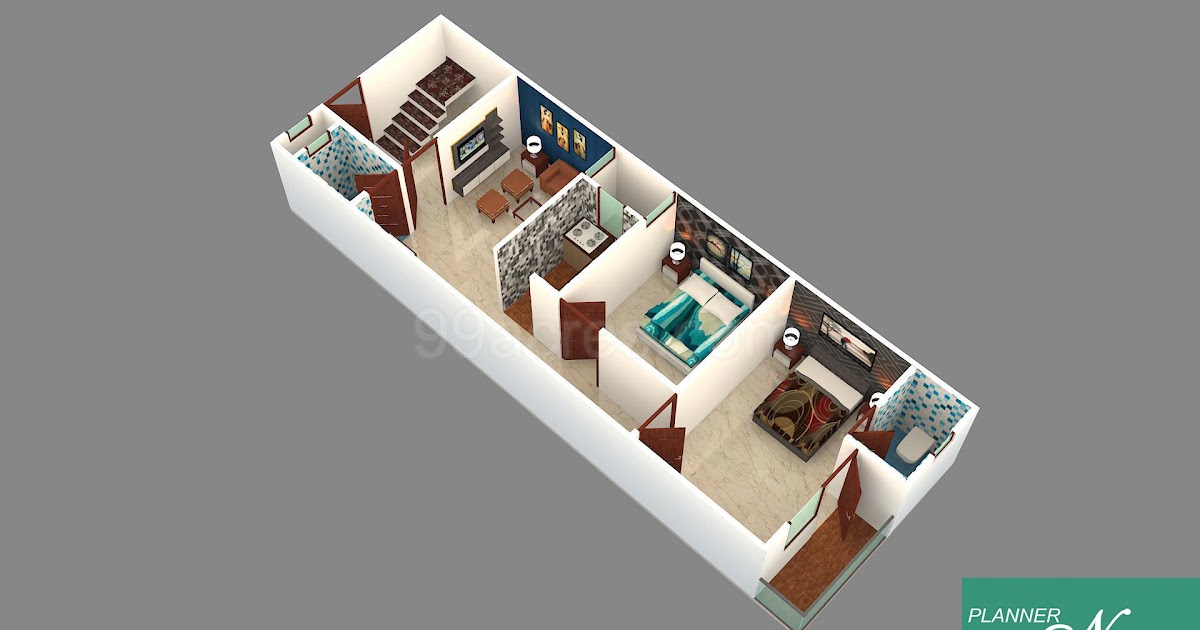 2 Bhk Flat Design Plans