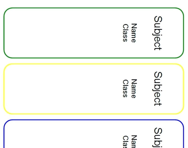 Printable Spine Labels One Inch Binder Spine Template Word PDF 