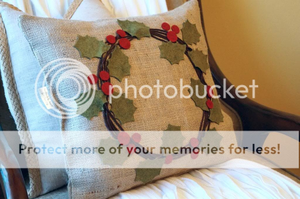 Pottery Barn Inspired: Holly Berry Wreath Pillow