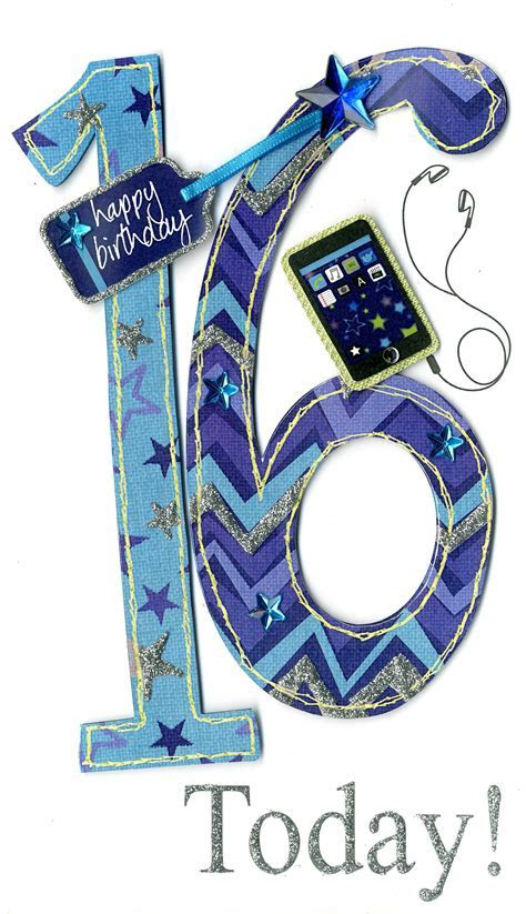 Gorgeous 16th Age 16 Birthday Greeting Card Cards Gorgeous 16th Age 16 Birthday Greeting Card Cards