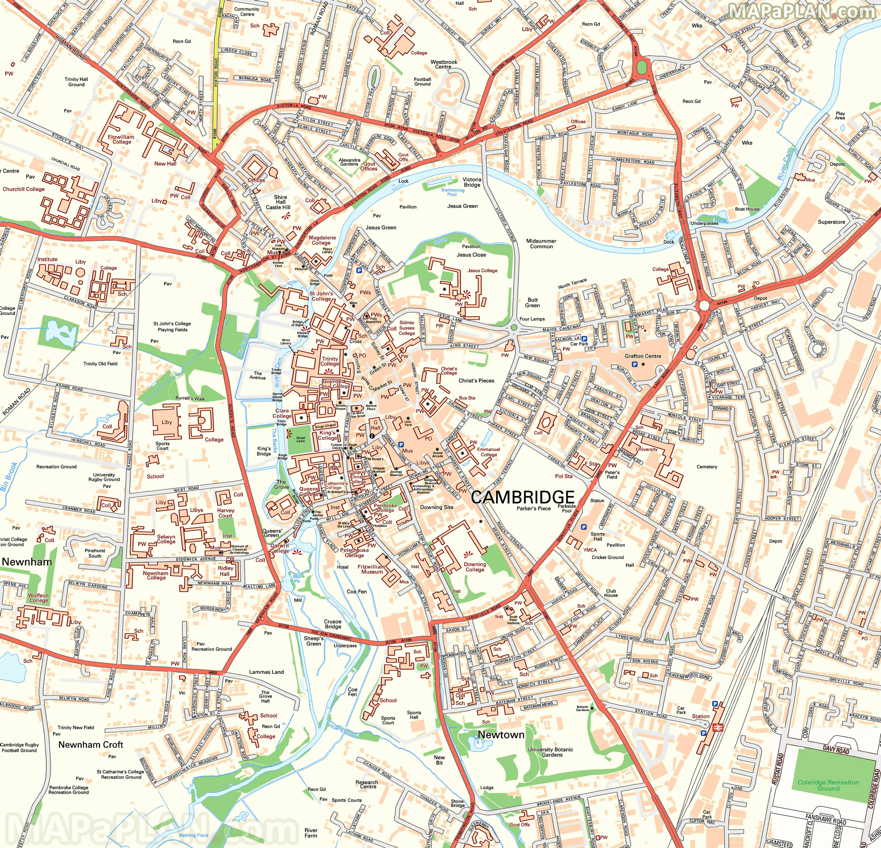 World Of Map CAMBRIDGE MAP