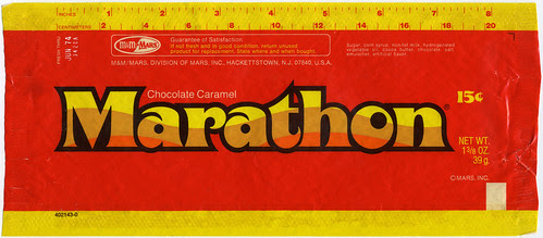 bar marathon candy bars wrapper chocolate mars curly caramel 1973 long 1974 wurly they vintage 70s history aisle them stuff