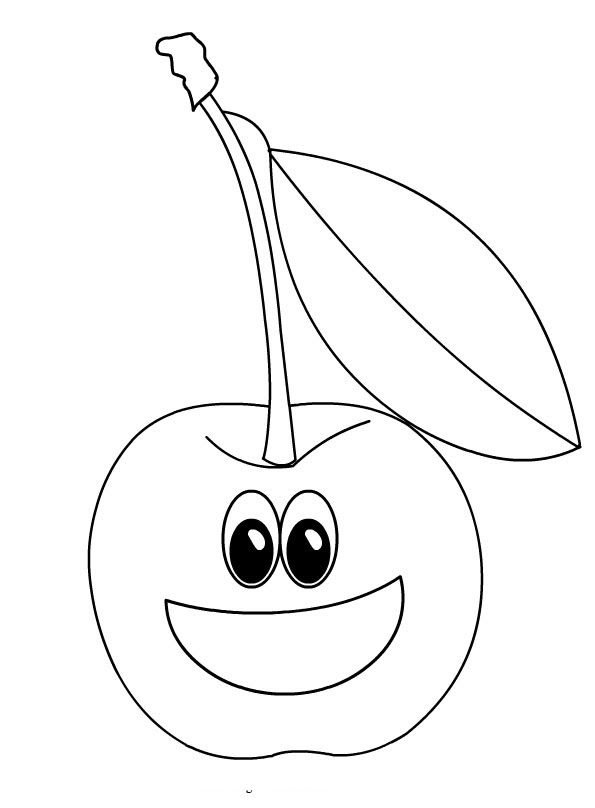 Download 222+ Fruits Cherry Coloring Pages PNG PDF File - All Free