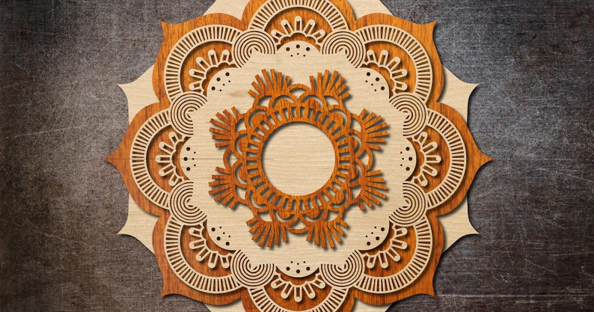 Download Layered Mandala Half Moon Svg For Crafters - SVG Layered
