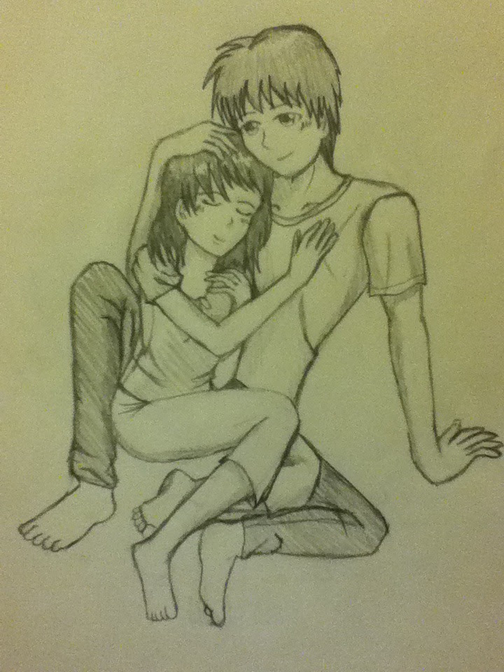 Featured image of post Cuddling Drawings Couples Hugging In this position your partner lies on their back and holds you while