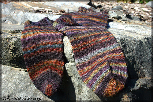 handspun socks stained glass 3