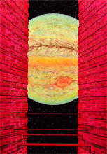 Jupiter seen from satellite