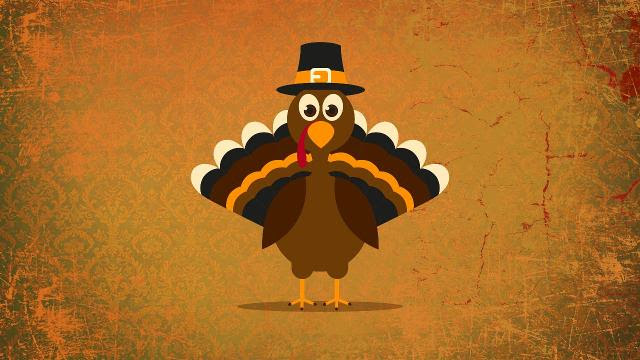 Animated Cartoon Turkey Dinner