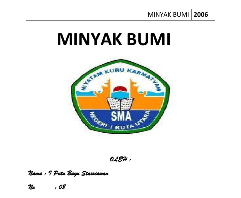 Contoh Makalah Kimia Tentang Minyak Bumi