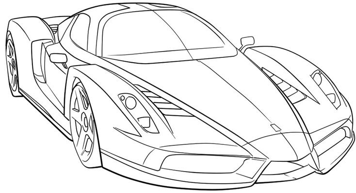Gambar Sketsa Mobil Ferrari - Gambar 08