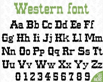 Western font svg Texas font svg Wild West font svg Western monogram svg ...
