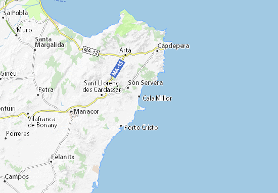 Cala Millor Karte | Karte