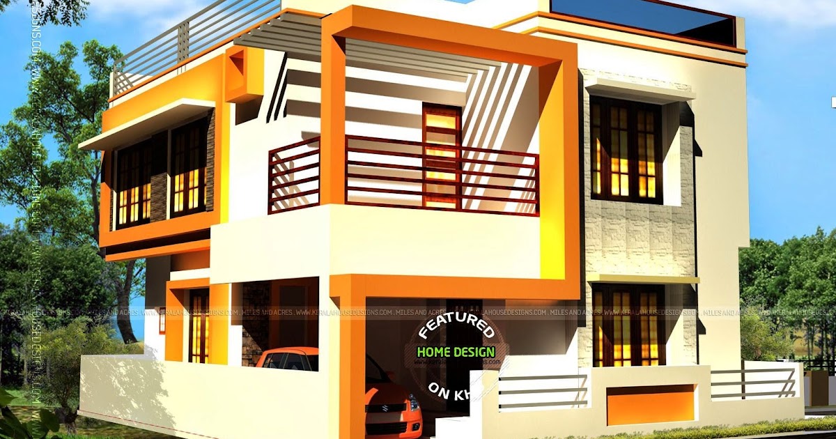 37  Kerala small house exterior painting ideas 