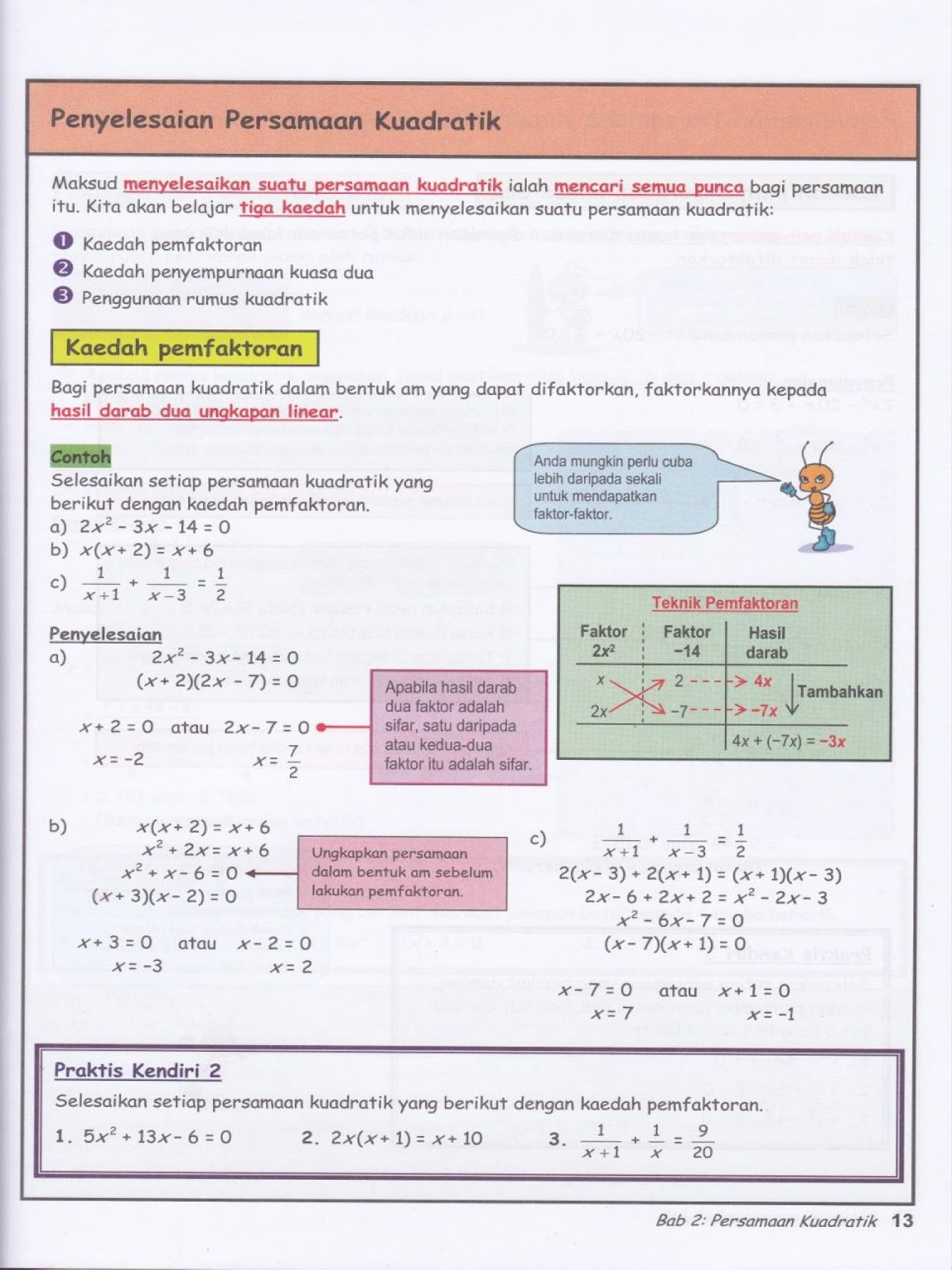 Persamaan Kuadratik Matematik