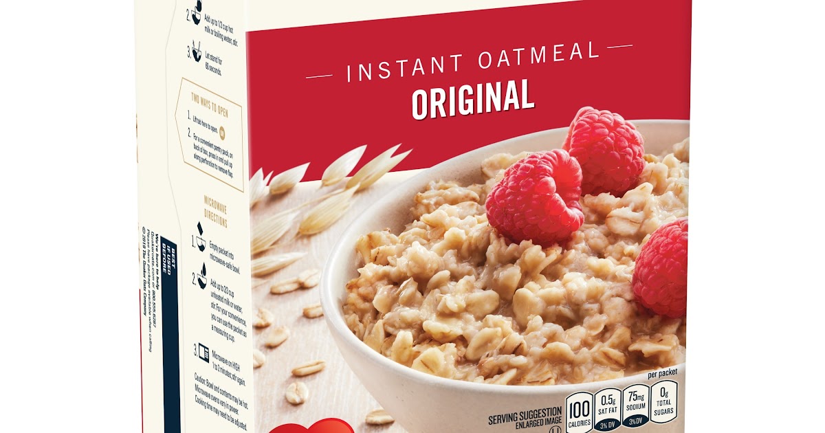 35 Quaker Quick Oats Nutrition Label - Label Design Ideas 2020