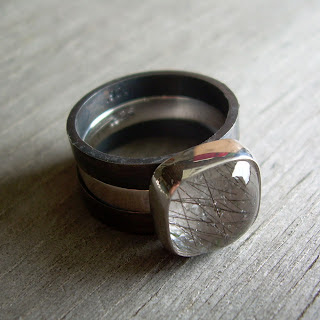 rutilated quartz ring