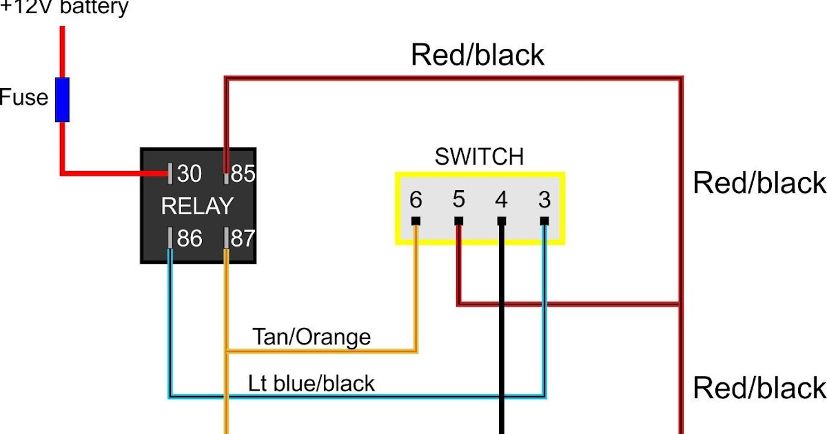 6 Pin Relay Wiring Diagram Schematic | Wire