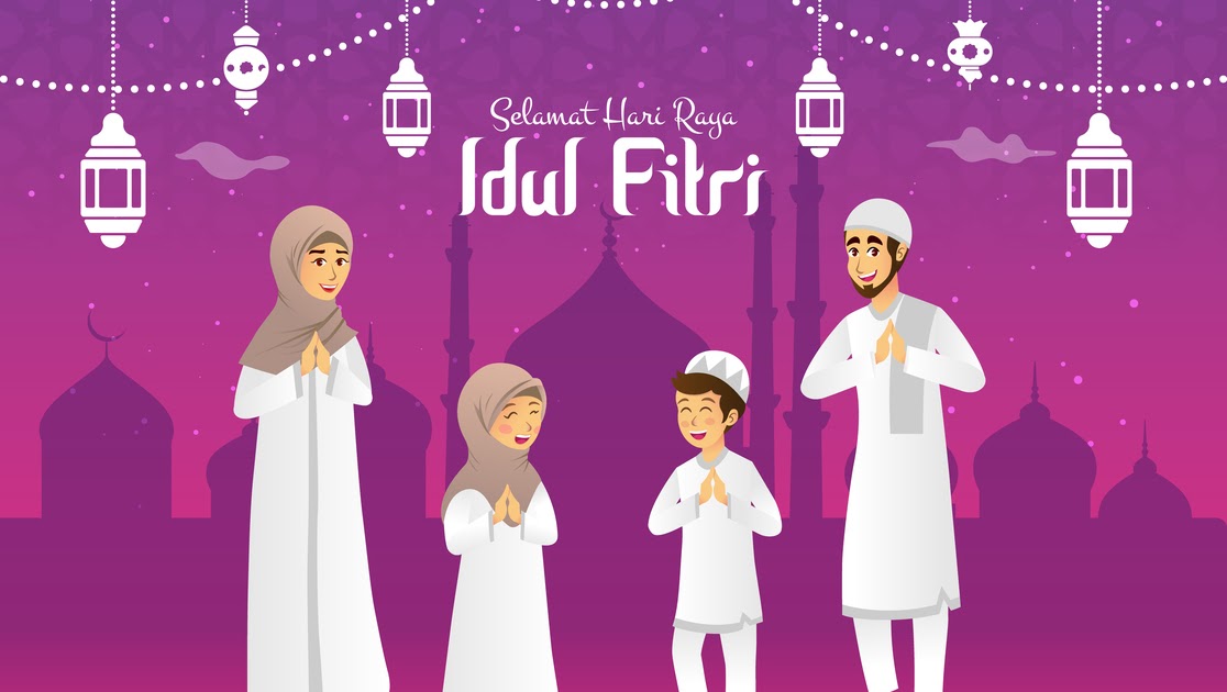 Kartu Ucapan Kartun Idul Fitri Tahun 2020 kartu ucapan terbaik