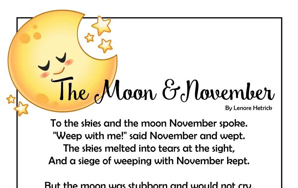 55 Best Of Moon Poems for Kids Poems Ideas
