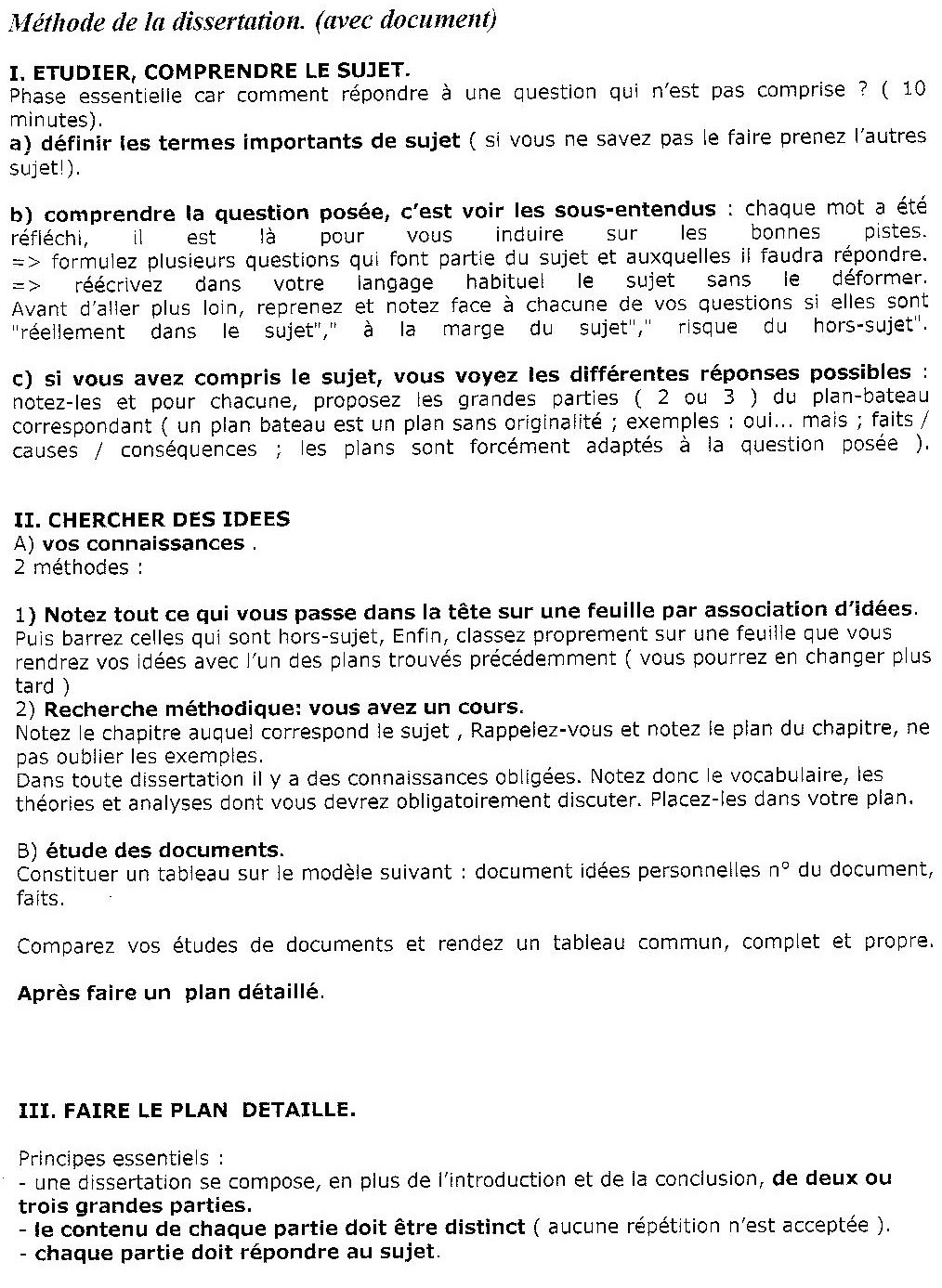 Exemple De Sujet De Dissertation Français  Le Meilleur Exemple