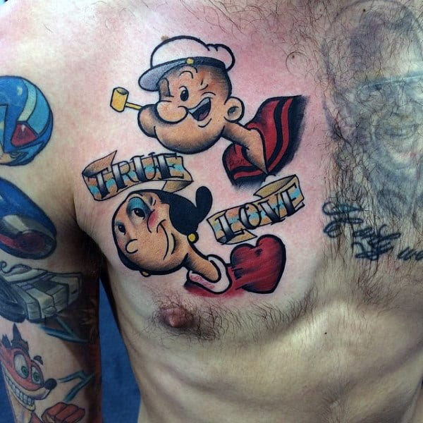 70 Popeye Tattoo Designs For Men Spinach And Sailor Ideas.