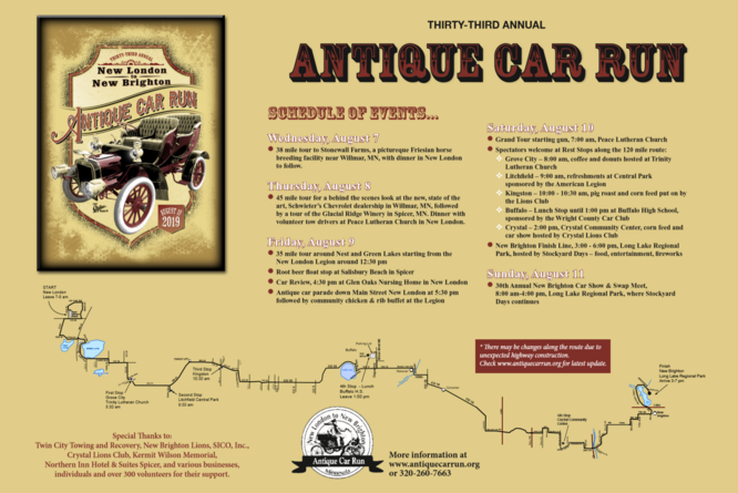 Antique Car Run New Brighton Stockyard Days August 10 Antique Poster