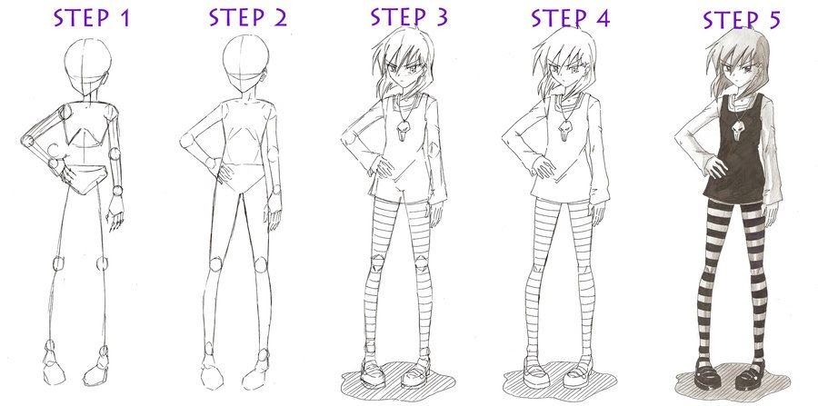 Featured image of post How To Draw A Body Anime Step By Step / Poses, figures, bodies in anime and manga has always been and will still defy laws of proportions and rules of the mikey shows you how you can draw a male anime and manga character from start to finish.