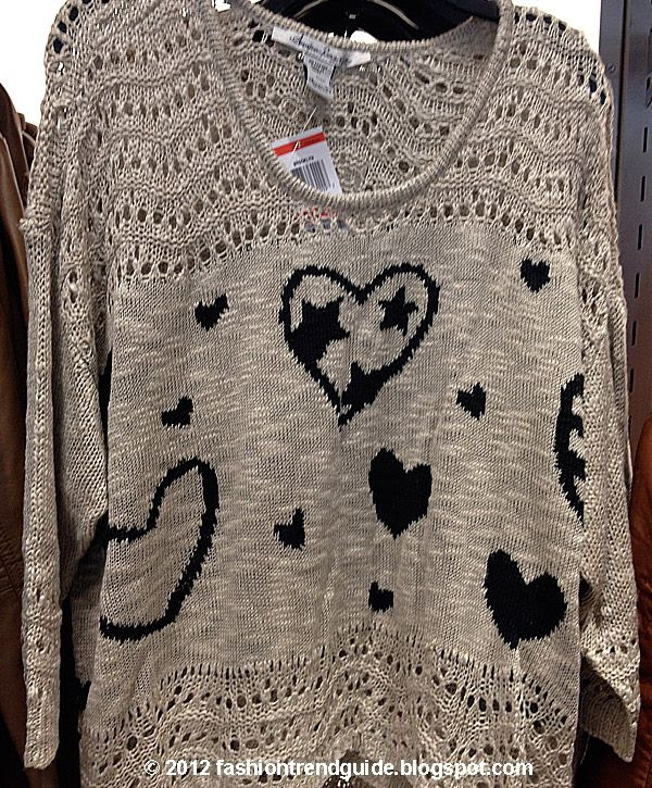 heart print sweater